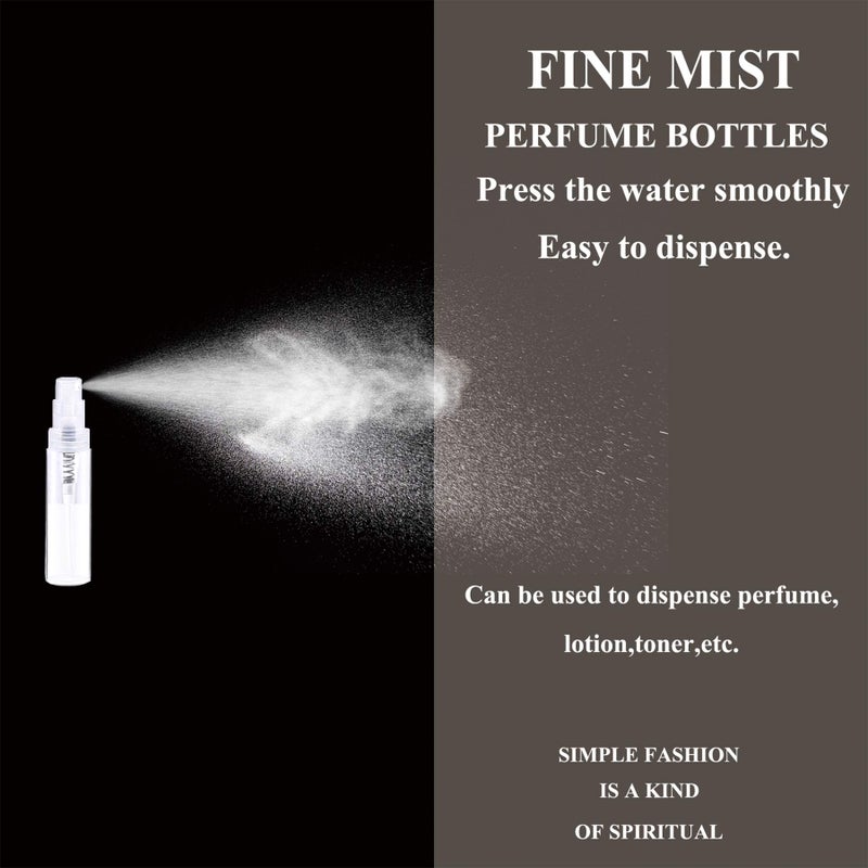 Csdtylh Mini Spray Bottles 70PCS 5ML Clear Plastic Empty Sample Containers Fine Mist Perfume Travel Refillable Spray Bottle Perfume Atomizer Small Travel Size Spray Bottle for Cleaning, Essential Oils - Image 5