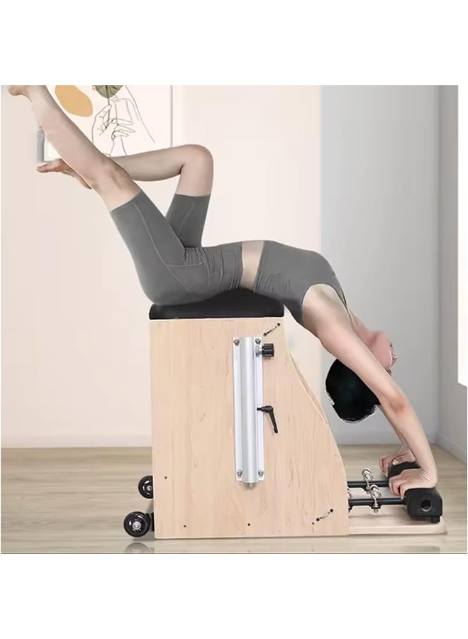 Max Strength Wooden Pilates Stability Chair – Yoga & Fitness Balance Stool for Home & Gym - Image 2