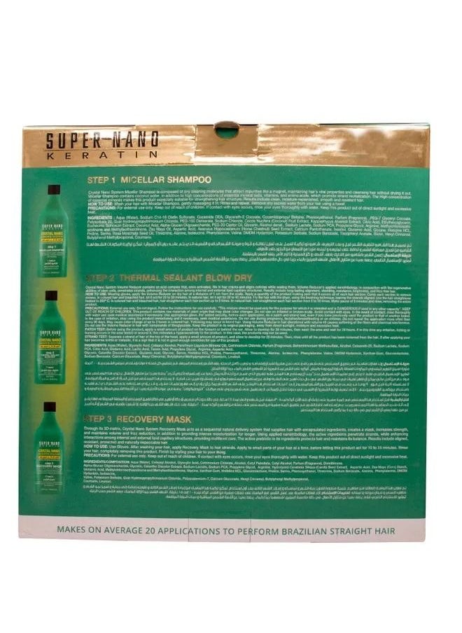 Super Nano Keratin Cristal Nano Brazilian Kera Kit