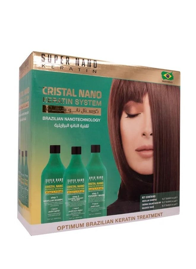 Super Nano Keratin Cristal Nano Brazilian Kera Kit