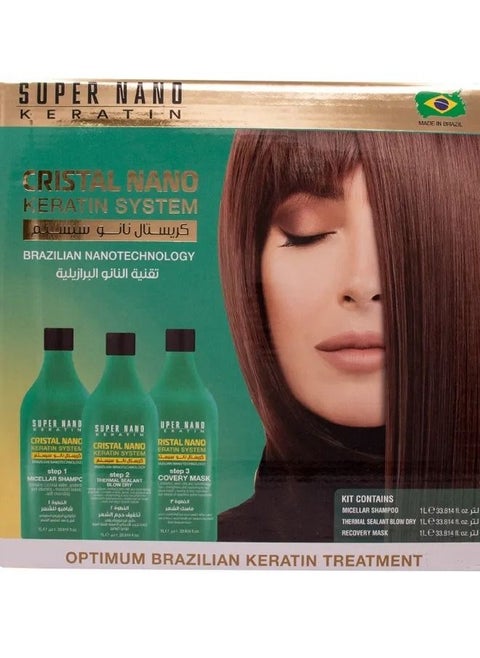 Super Nano Keratin Cristal Nano Brazilian Kera Kit