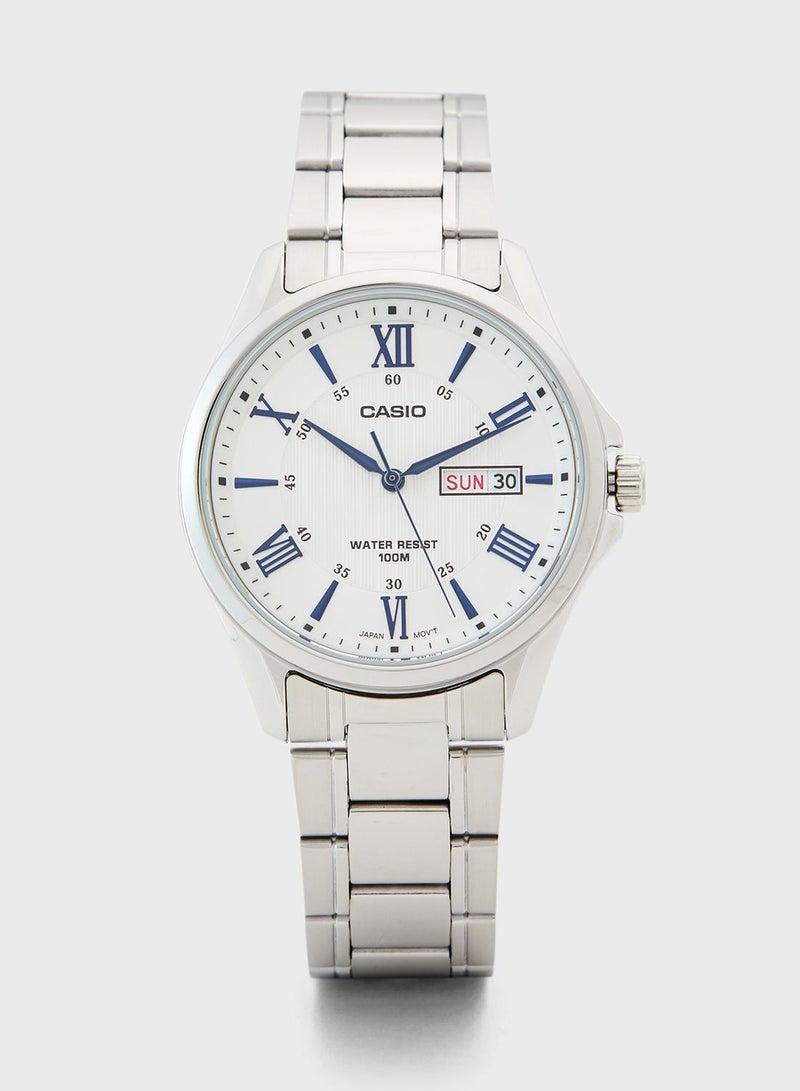 كاسيو ساعة انالوج بنافذة للتاريخ - Image 1