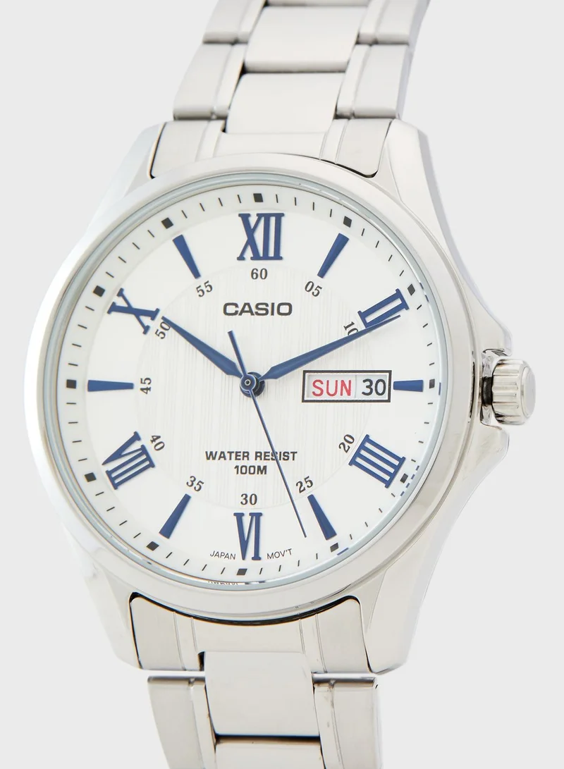 CASIO Classic Steel Strap Analog Watch