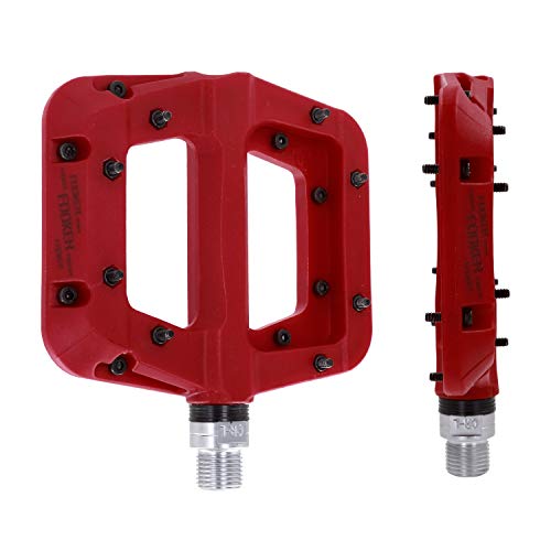 FOOKER MTB Pedals Mountain Bike Pedals 3 Bearing Non-Slip Lightweight Nylon Fiber Bicycle Platform Pedals for BMX MTB 9/16" - Image 4