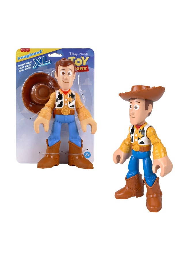 imaginext XL 9.5-inch Woody Action Figure with Articulation Wearing Signature Movie Look Inspired by Disney and Pixar Toy Story - Image 1