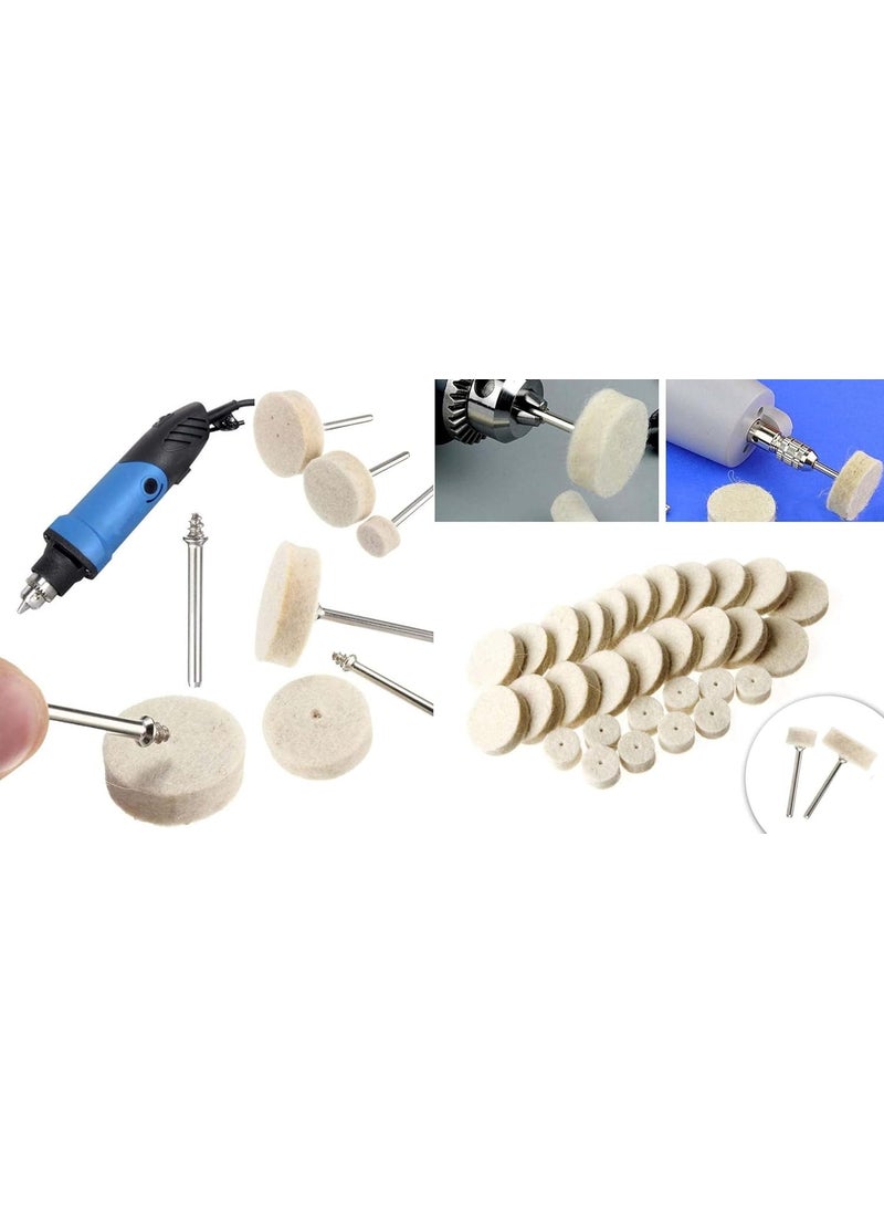 DIY Crafts DIY Crafts Felt Polishing Pad Wheel Point 1 Pc Mandrel Kit Accessory Set for Dremel and Compatible 35 Pcs Kit, Only 4 Type Felt Pad Cone 1 Mandrel) Do it YourSelf  - Image 2