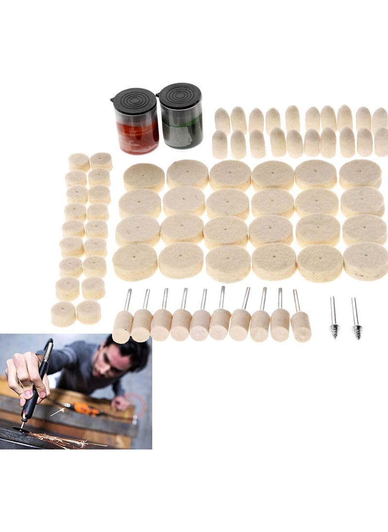 DIY Crafts DIY Crafts Felt Polishing Pad Wheel Point 1 Pc Mandrel Kit Accessory Set for Dremel and Compatible 35 Pcs Kit, Only 4 Type Felt Pad Cone 1 Mandrel) Do it YourSelf  - Image 4
