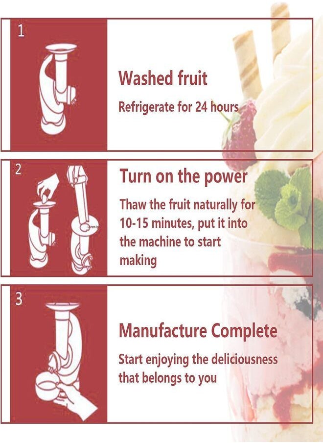 Generic - Home Ice Cream Maker Sorbets And Frozen Yogurt Maker Machine Fruit Soft Serve Ice Cream Machine For Home Party Use BPA Free - Image 1