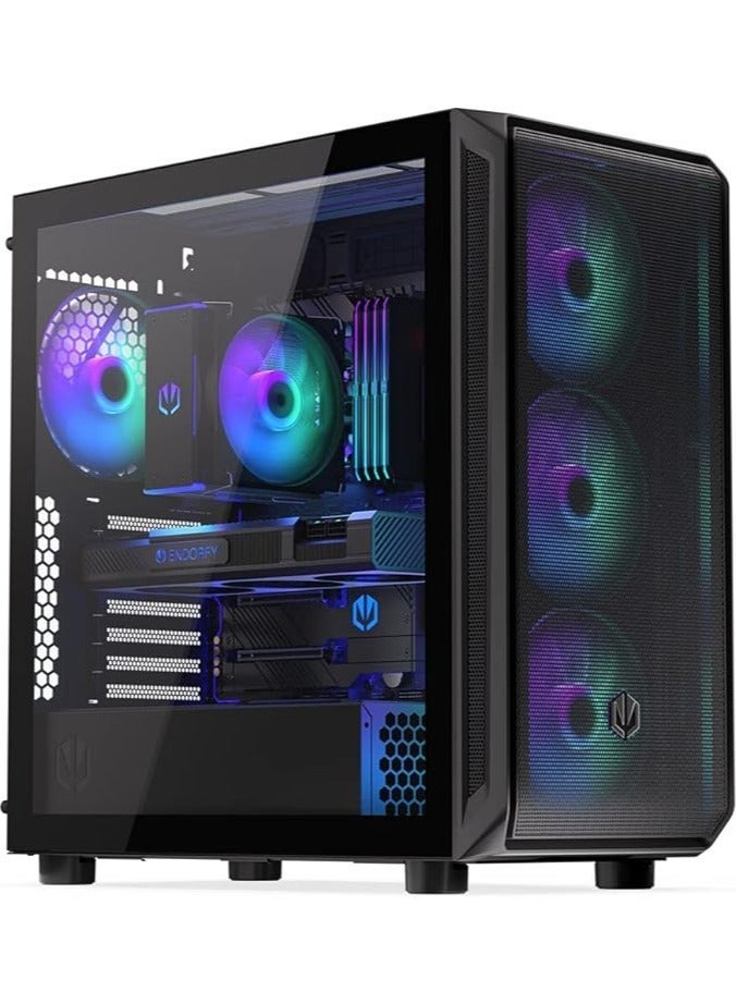 AJYAL حاسوب ألعاب بمعالج Core i5-12400F / 16GB RAM / 1TB SSD / بطاقة رسومات NVIDIA GeForce RTX 3050 بسعة 6GB / ويندوز 10 برو أسود - Image 1