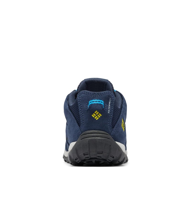 Columbia Unisex Child Youth Redmond Waterproof Hiking Shoe, Collegiate Navy, Laser Lemon - Image 4