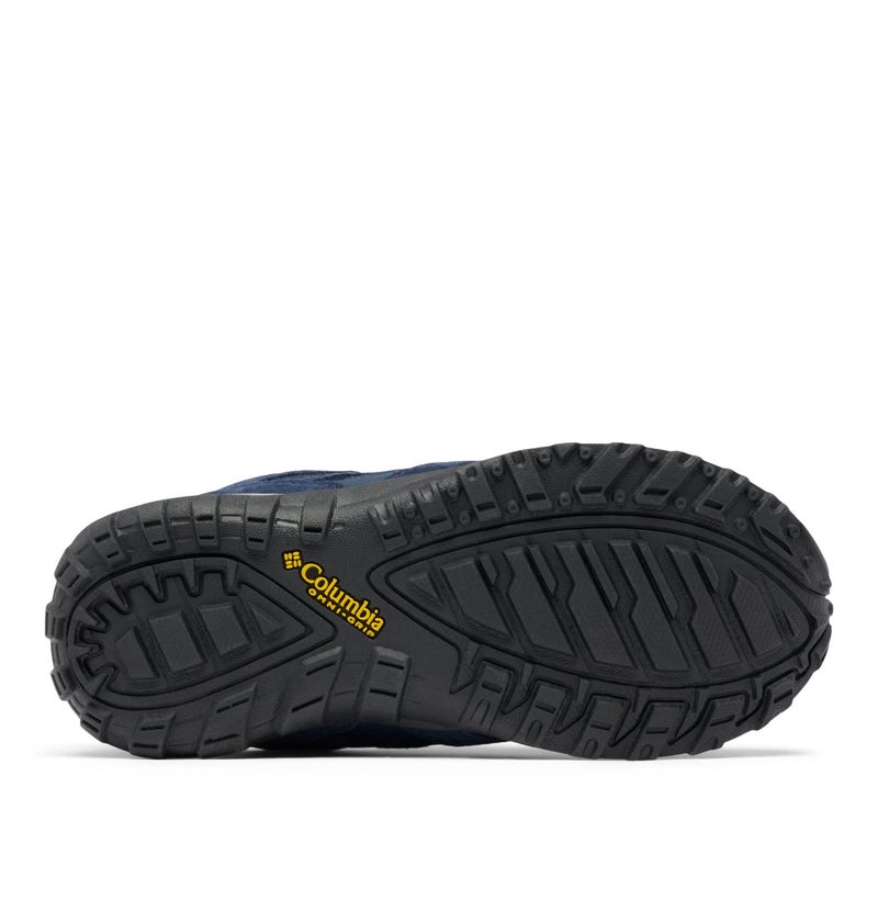 Columbia Unisex Child Youth Redmond Waterproof Hiking Shoe, Collegiate Navy, Laser Lemon - Image 5