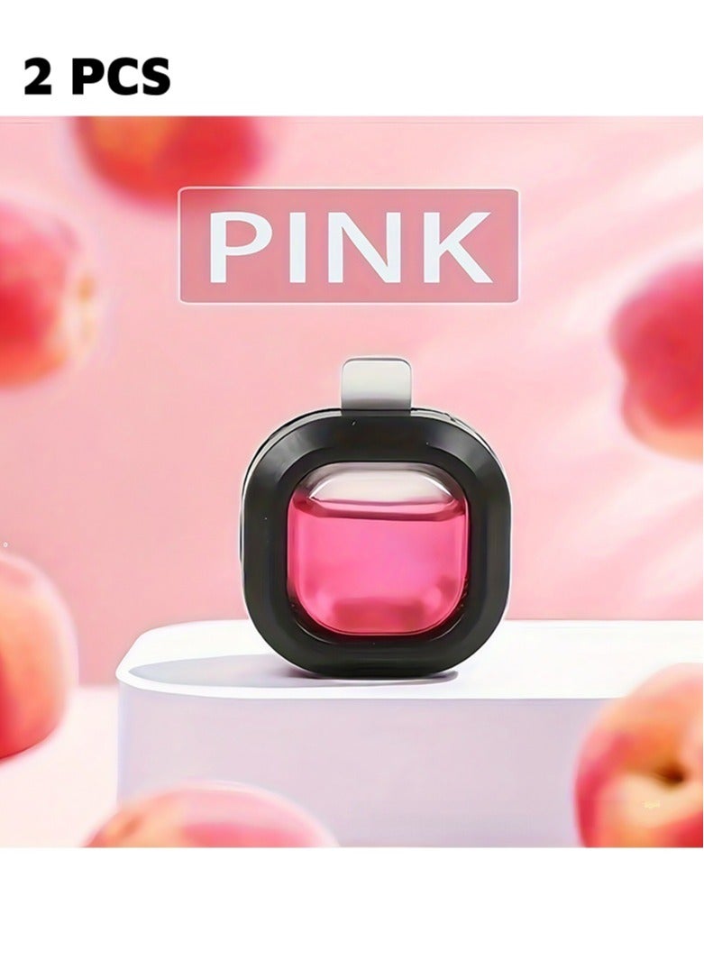 2 PCS 30-Day Long-Lasting Car Air Freshener Vent Clip - Essential Oil Scented Odor Eliminator, 0.14 oz Each, Non-Toxic Fragrance Source for Fresh Car Smell(Pink) - Image 1