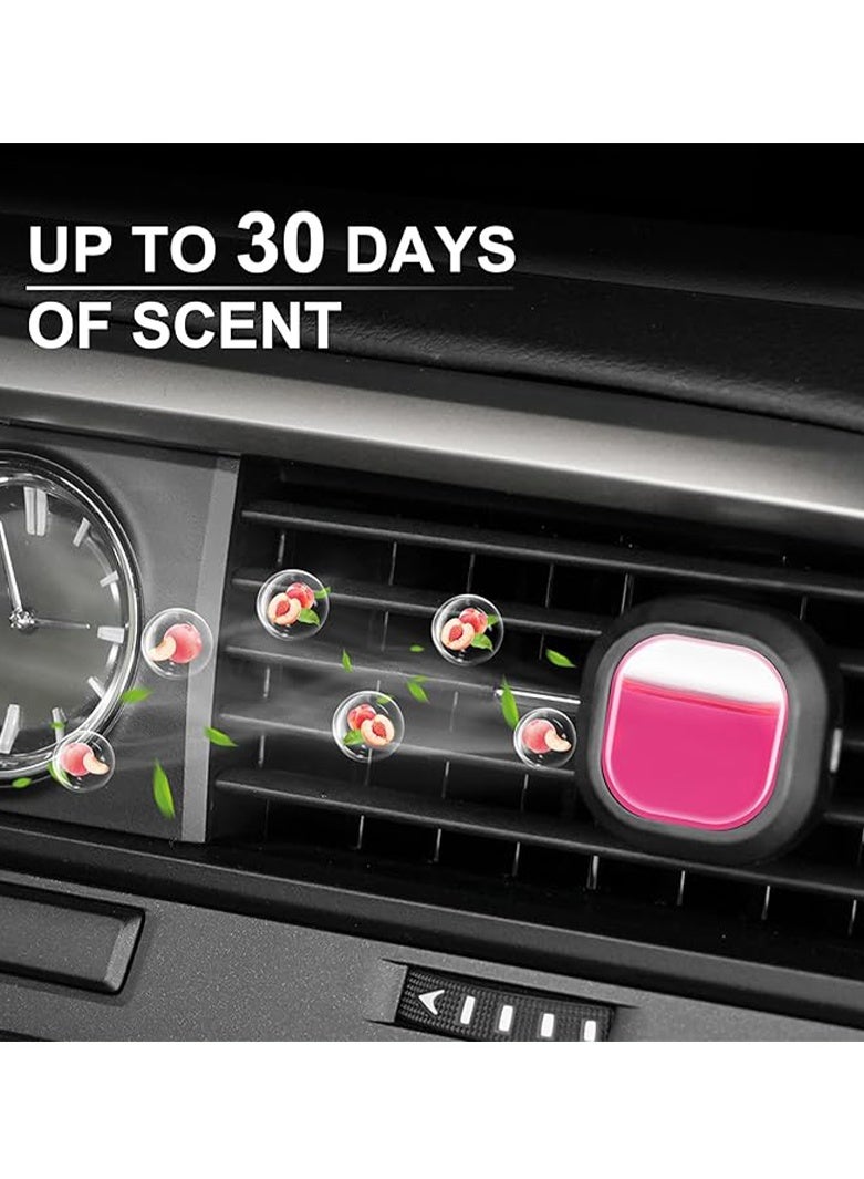 2 PCS 30-Day Long-Lasting Car Air Freshener Vent Clip - Essential Oil Scented Odor Eliminator, 0.14 oz Each, Non-Toxic Fragrance Source for Fresh Car Smell(Pink) - Image 4