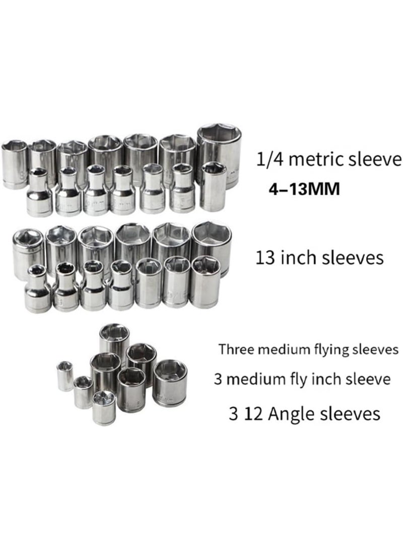 GGOOT 40-Piece Socket Combination Set Socket Wrench Set Auto Repair Tools Household Hardware Tools Socket Combination Tools - Image 2