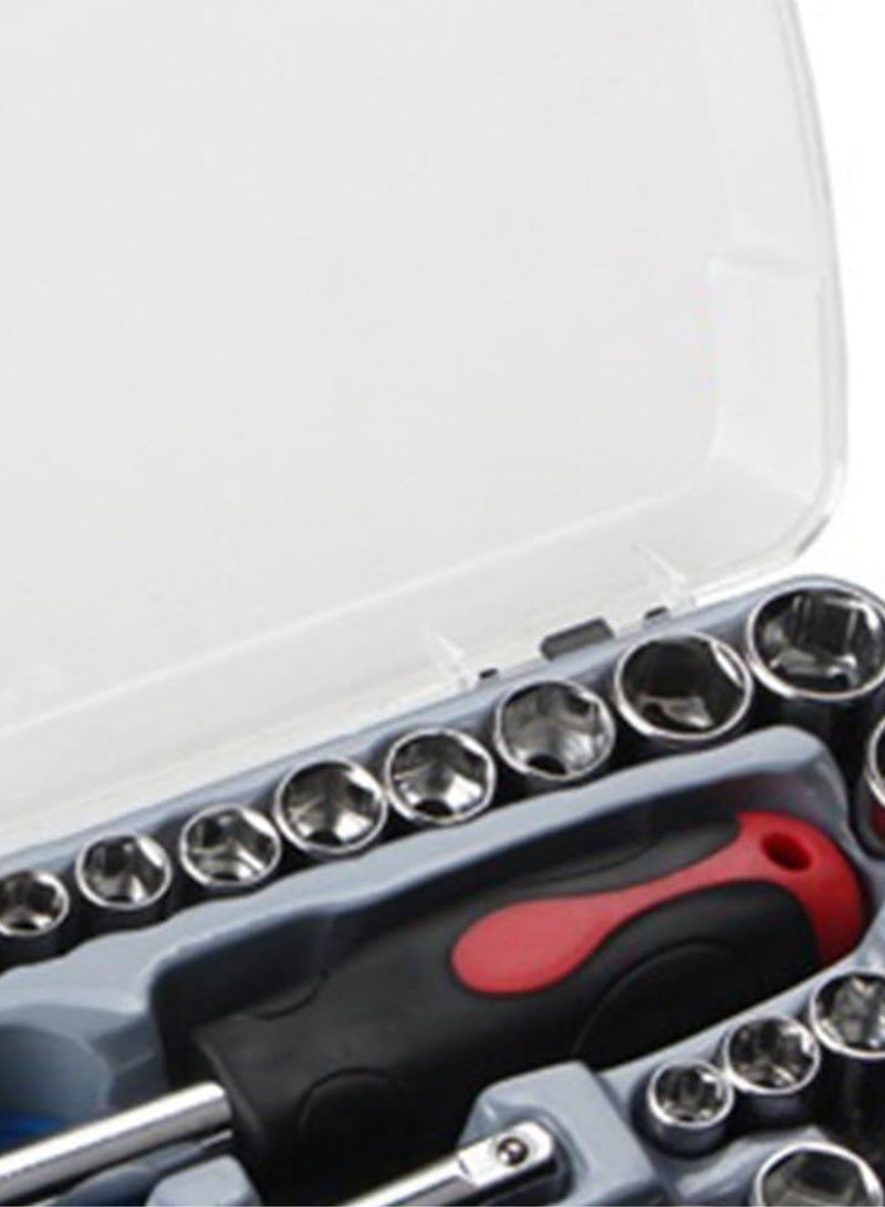 GGOOT 40-Piece Socket Combination Set Socket Wrench Set Auto Repair Tools Household Hardware Tools Socket Combination Tools - Image 4