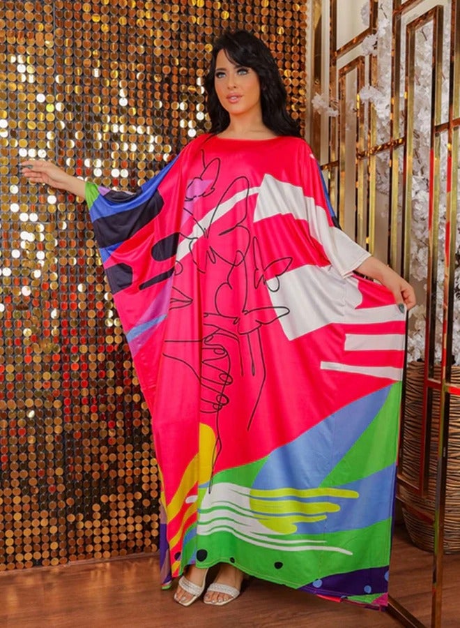 Zmurud Dubai Jersey Jalabiya- Printed  - Image 2