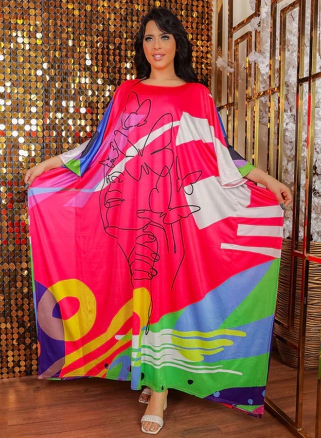 Zmurud Dubai Jersey Jalabiya- Printed  - Image 3