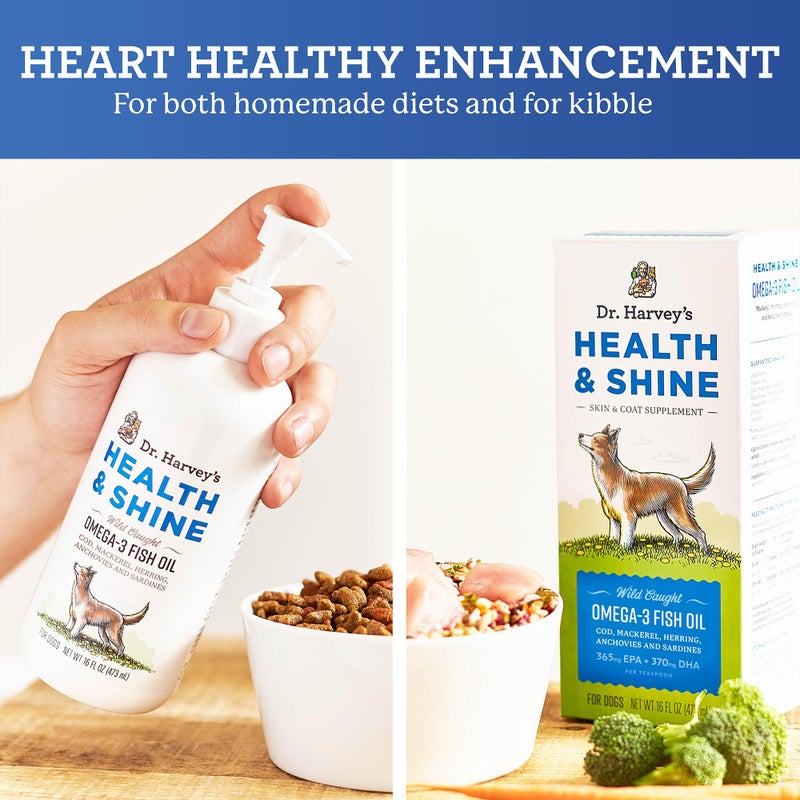Dr. Harvey's Dr. Harvey’s Health & Shine Omega 3 Fish Oil for Dogs from Wild Caught Cod, Mackerel, Herring, Anchovies and Sardines - Supports Beautiful Fur, Strong Joints and Itchy Allergy Relief (16 fl. oz.) - Image 4