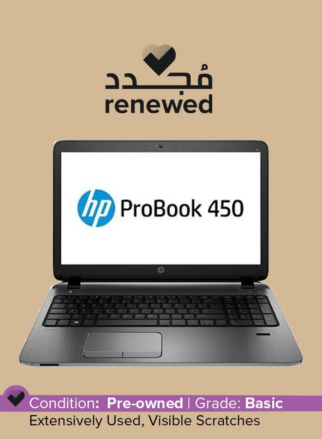 HP مجدد - لابتوب بروبوك 450 G2 (2014) بشاشة 15.6 بوصة، مع معالج إنتل كور i3/الجيل الرابع/ذاكرة 4 جيجابايت/قرص صلب SSD بسعة 256 جيجابايت/رسوميات إنتل HD مدمجة 440 - Image 1
