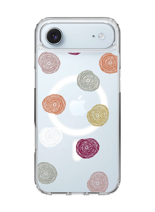 Stylizedd Classic Clear MagSafe Case for iPhone 17 Air , Hybrid Soft Case Flexible Edges Anti Drop TPU PC Gel Thin Transparent Cover [ Designed for iPhone 17 Air ] - Circular Scribbles