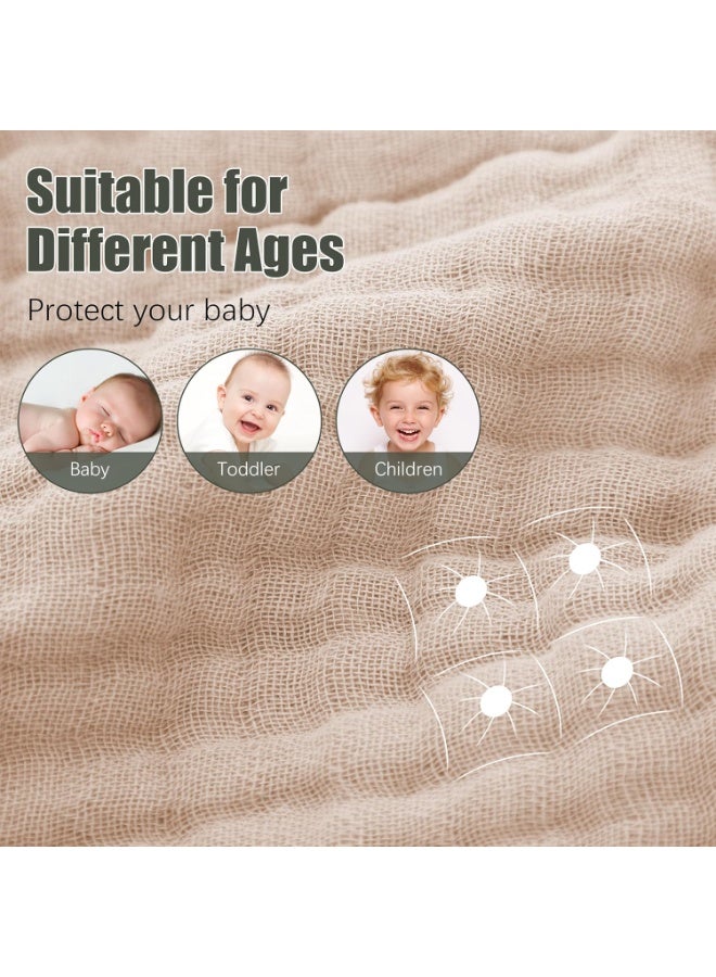 Spotted Play 2 Pack Hooded Baby Towels - 100% Muslin Cotton for Newborns, Infants, Toddlers - Large 32x32Inch Size - Highly Absorbent and Essential for Newborn Care, White and Brown - Image 3