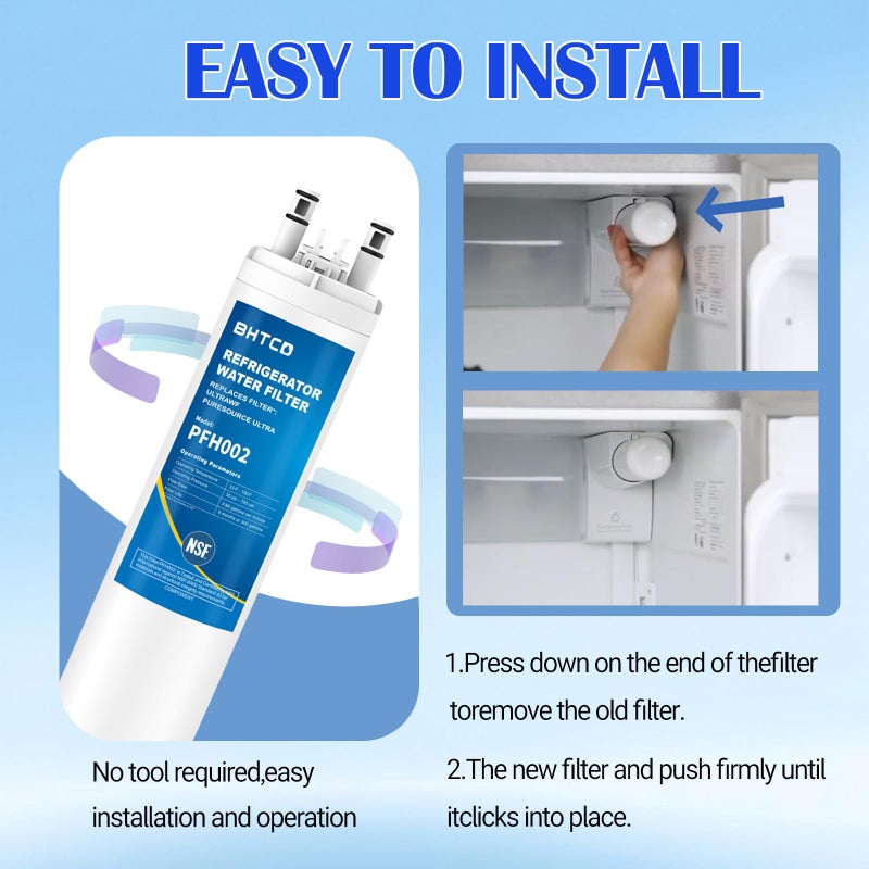 BHTCD Water Filter Replacement for Frigidaire FGHC2331PFAA, FGHS2631PF4A, FGHC2331PFCA, FGHC2331PF7, FGHF2366PFEA, FGHS2655PF5A, FGHC2342LF3, FGHS2631PF2, FGHS2631PF3, FGHS2655PF4, FGHB2866PFNA.3pcs - Image 5