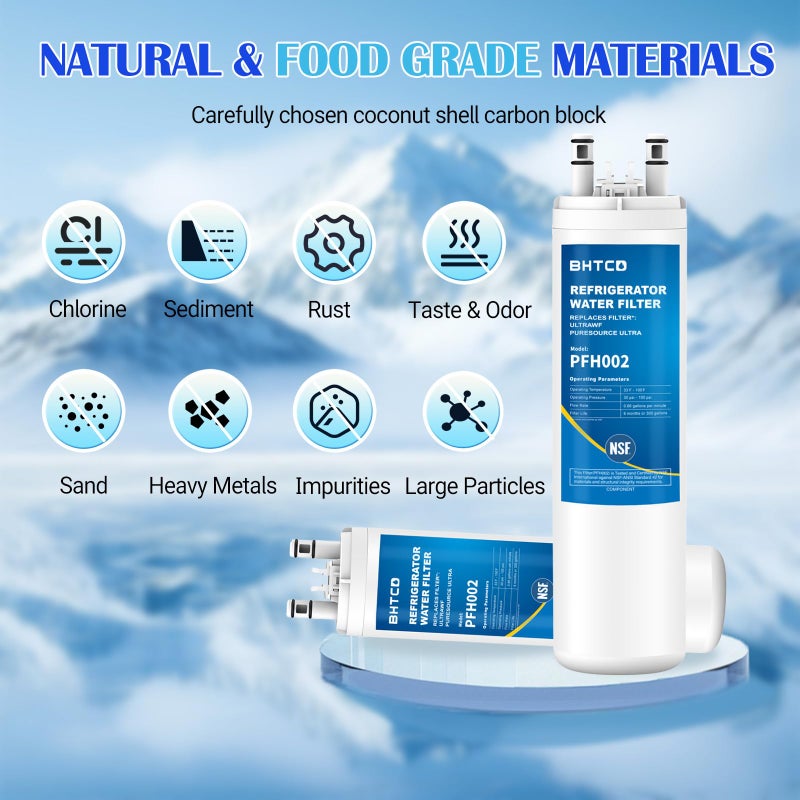BHTCD Water Filter Replacement for Frigidaire FGHC2331PFAA, FGHS2631PF4A, FGHC2331PFCA, FGHC2331PF7, FGHF2366PFEA, FGHS2655PF5A, FGHC2342LF3, FGHS2631PF2, FGHS2631PF3, FGHS2655PF4, FGHB2866PFNA.3pcs - Image 3