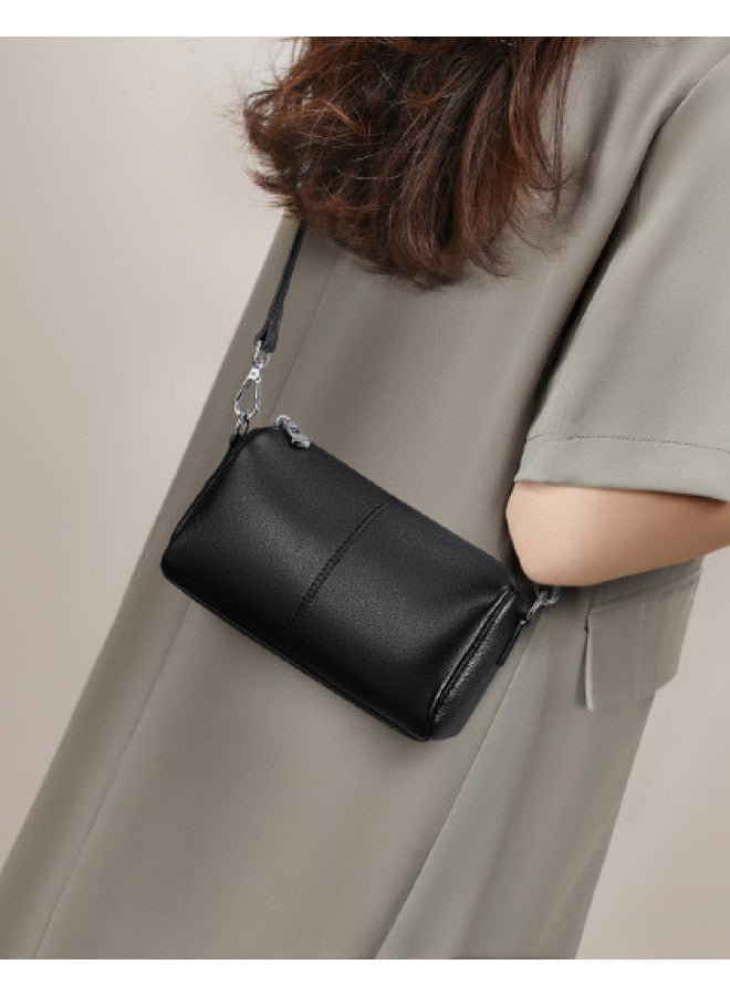 【 Top Layer Cowhide 】 حقيبة مذهلة، حقيبة كروس بادي كبيرة السعة، حقيبة أسطوانية، حقيبة هاتف محمول، حقيبة نسائية من الجلد الطبيعي - Image 1