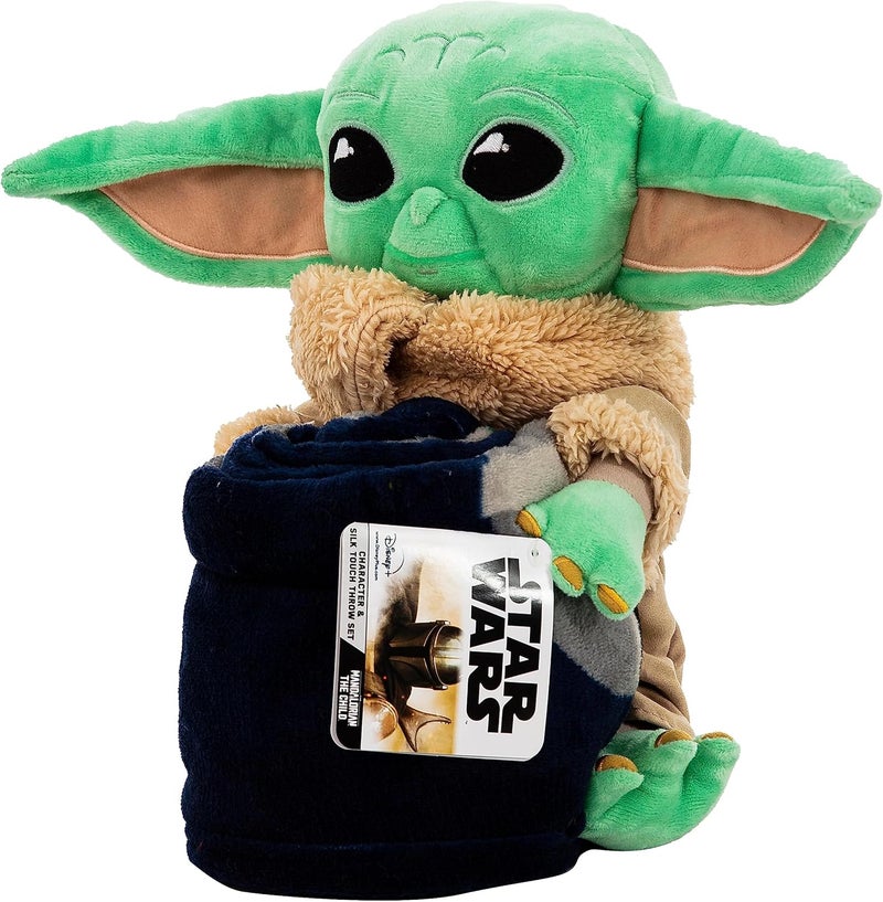 Northwest Star Wars: The Mandalorian Dark Hover Character Hugger Pillow & Silk Touch Throw Blanket Set, 40" x 50" - Image 2