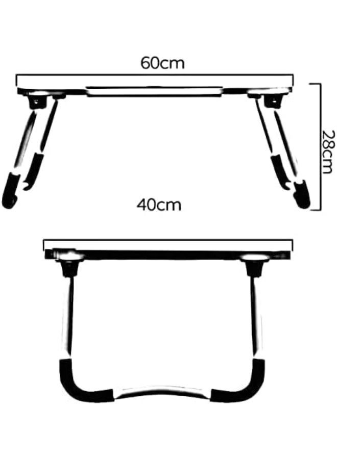 Foldable Lazy Brown Laptop Bed Table - Image 2