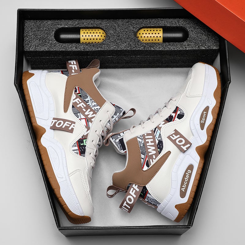 Men'S Shoes Winter Putian High-Top Sports Leisure Students Leather Torre Trendy Shoes Fleece-Lined Cotton Shoes - Image 2