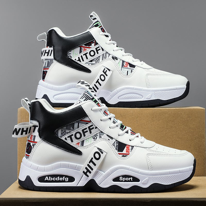 Men'S Shoes Winter Putian High-Top Sports Leisure Students Leather Torre Trendy Shoes Fleece-Lined Cotton Shoes - Image 4