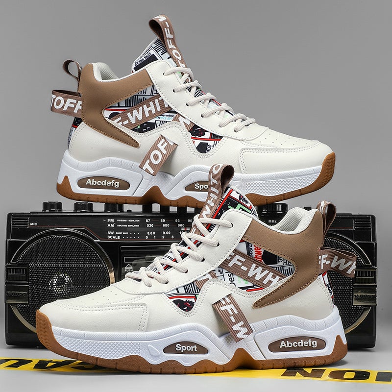 Men'S Shoes Winter Putian High-Top Sports Leisure Students Leather Torre Trendy Shoes Fleece-Lined Cotton Shoes - Image 5