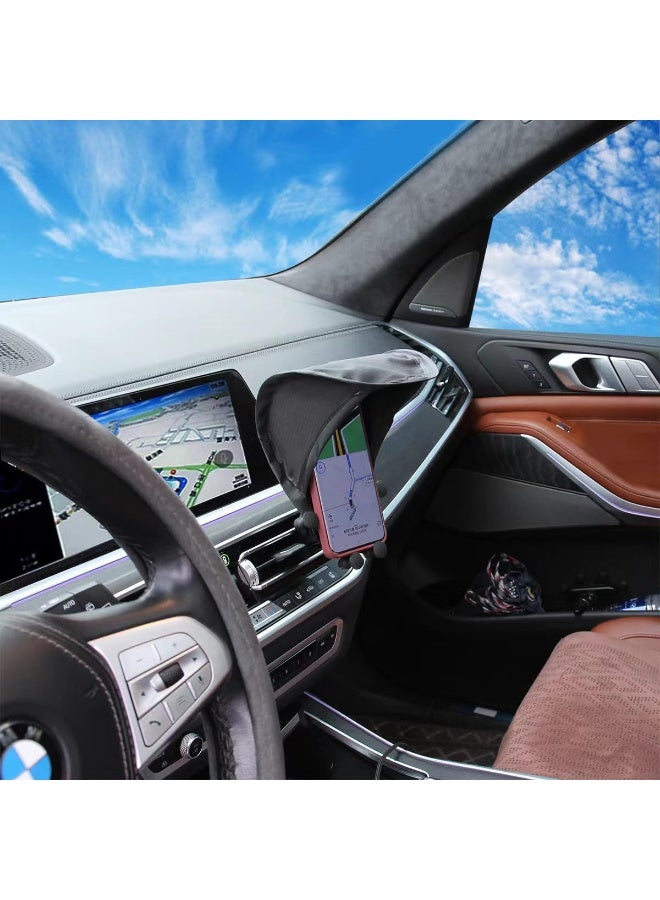 Winner Car Smartphone Sunshade Smartphone Holder Sunshade Light Blocking Sunscreen Dramatically Reduces Reflection Improves Visibility Foldable Smartphone Sunshade Prevents Cell Phone Overheating - Image 5