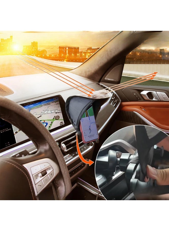 Winner Car Smartphone Sunshade Smartphone Holder Sunshade Light Blocking Sunscreen Dramatically Reduces Reflection Improves Visibility Foldable Smartphone Sunshade Prevents Cell Phone Overheating - Image 4