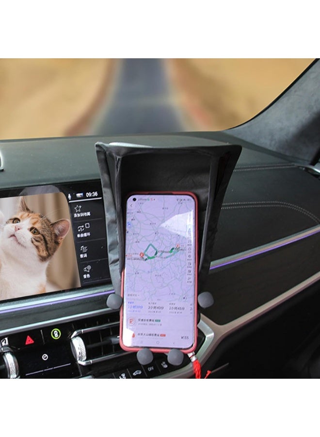 Winner Car Smartphone Sunshade Smartphone Holder Sunshade Light Blocking Sunscreen Dramatically Reduces Reflection Improves Visibility Foldable Smartphone Sunshade Prevents Cell Phone Overheating - Image 2