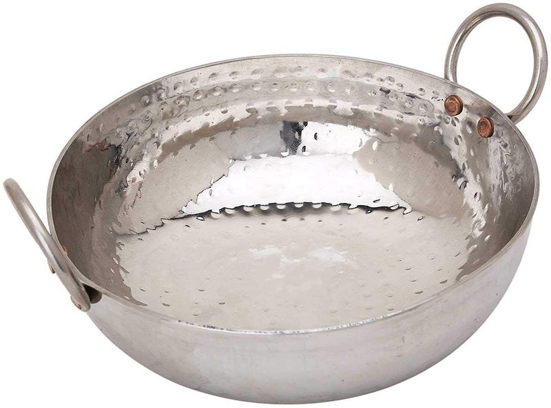 KC Sandwich Bottom Heavy Guage Stainless Steel Hammered Kadhai Cookware(1500 ML) - Image 1