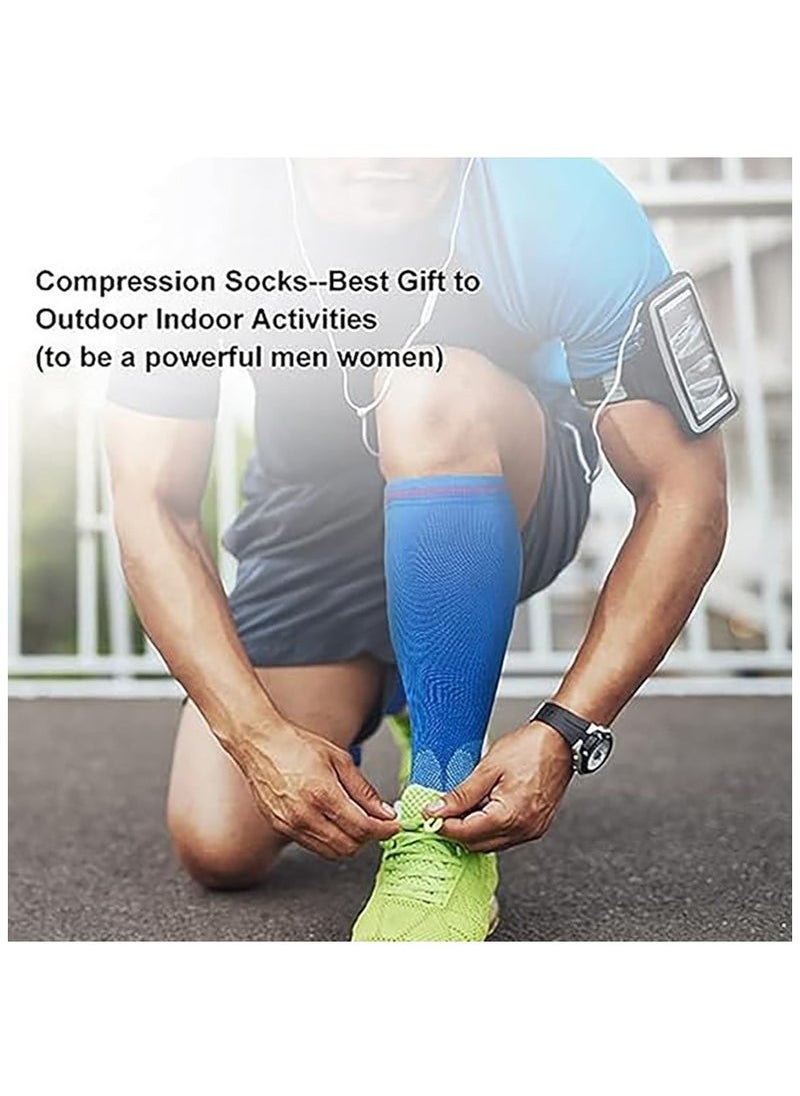 Generic 4 Pair Medical Sport Compression Socks 20 to 30 mmHg Unisex Cotton Support Socks For Men Women Nurse  - Image 5