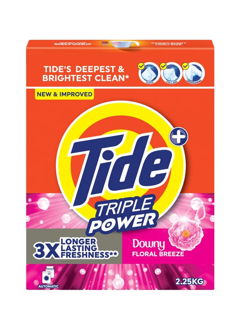 Tide Triple Power Floral Breeze Laundry Detergent Powder 2.25kg - Image 1