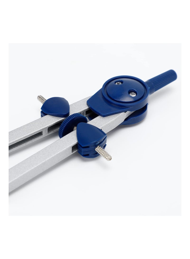 Captaintech Math Geometry Circle Kit, 7 Pieces Set Metal Compass Geometry Precision Tool Set,  Circle Drawing Tools Rulers Protractors for Architects Engineers Students, for Drafting and Drawings - Image 4