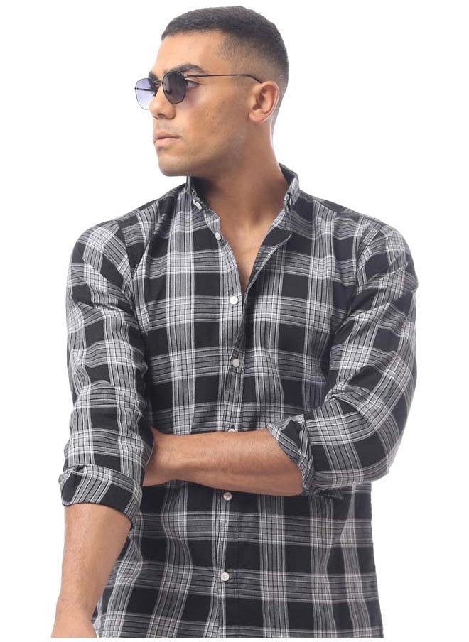 RAVIN Black Patterned Buttoned Long Sleeve Shirt  - Image 4