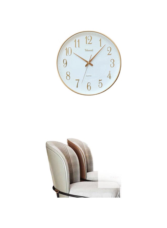 Telesonic Wall Clock Living Room Bedroom 3D Relief Clock Creative Wall-Mounted Clock Sweep Movement Quartz Clock 33Cm - Image 3