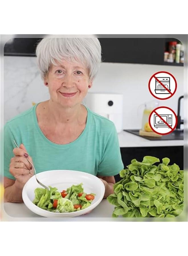 Arabest 4 Piece Scoop Plate 8 Inch Suction Bowls with Anti-slip Rubber Ring, Eating Utensils for Elderly and Disabled Individuals to Eat Independently  - Image 4
