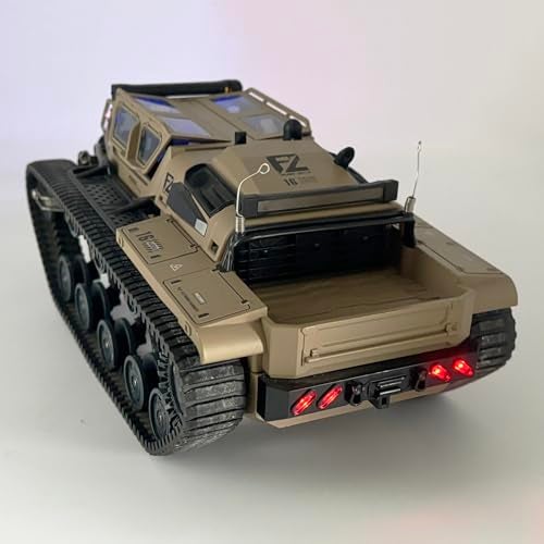 WPLDEWAN RC Tank Car 116 Scale Remote Control Tank Off Road RC Crawler 4WD RTR 360Rotating Drifting Dual Motor Gearbox Proportional Control Tracked Military Truck Hobby Toy for Adult - Image 5