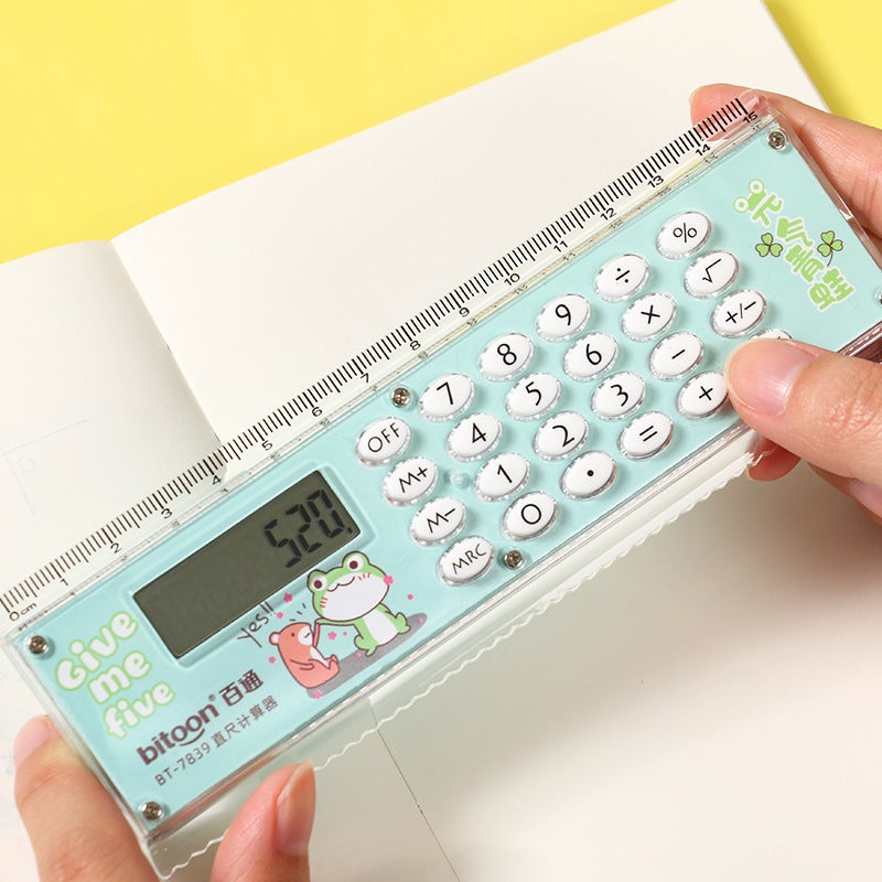 Supply Belitone Creative Fashion Cute Ruler Portable Calculator Student Mini Computer - Image 5