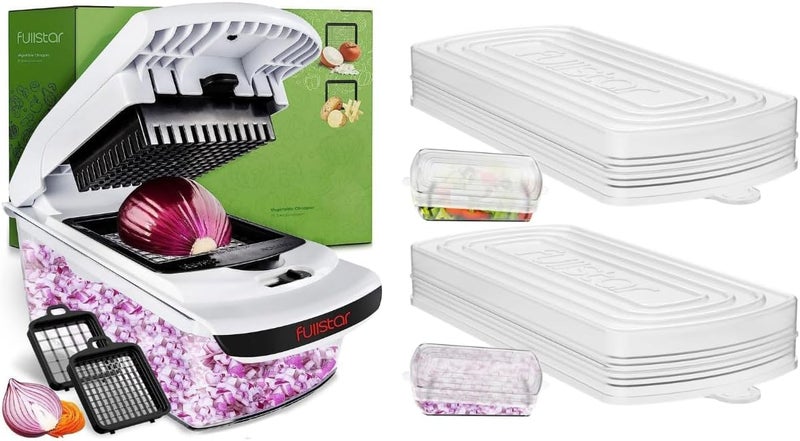 Fullstar مجموعة فولستار من مفرمة الطعام وغطائين سيليكون 2 قطعة - Image 1