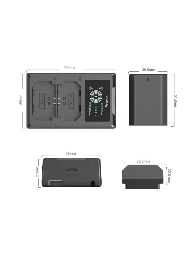SmallRig NP-FZ100 Camera Battery And Charger Kit 3824B - Image 2
