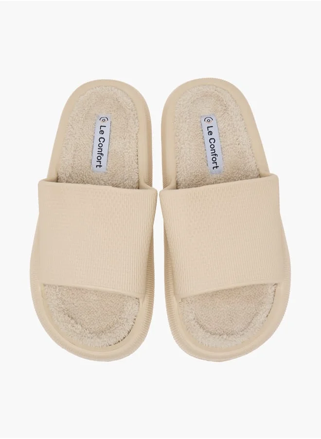 لو كونفورت Womens Textured Bedroom Slippers