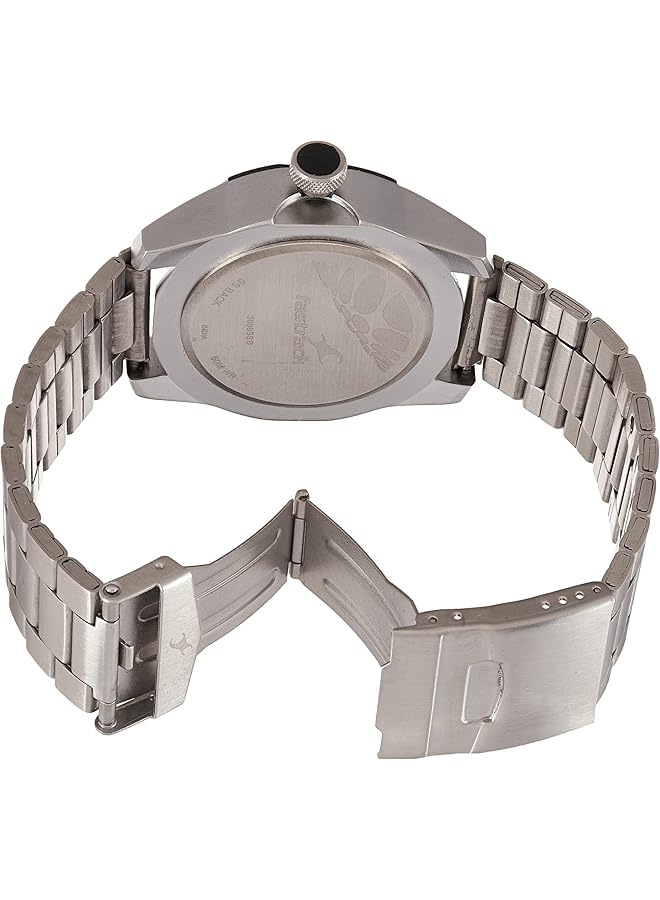 فاستراك ساعة أنالوج بمينا فضي للرجال - Image 2