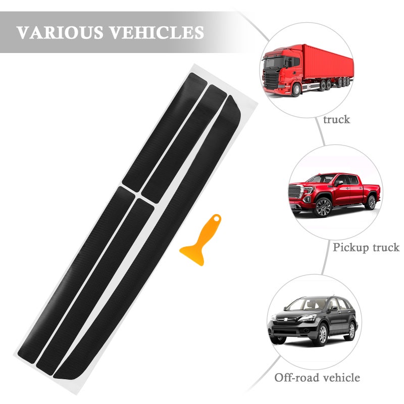 🚗 واق حافة باب السيارة بألياف الكربون 10 قطع - Image 4